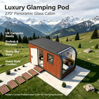 Capsule spatiale habitable 15 pieds – Cabane préfabriquée futuriste pour site de glamping design