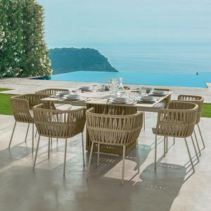 Chaise en rotin d'extérieur avec structure en alliage d'aluminium, imperméable, pour jardin et balcon - Product Image 4