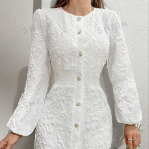 Tessuto Jacquard con disegno dimensionale 3D tessuto tessuto Jacquard Pattern per la realizzazione goffo abiti Jacquard vestiti - Product Image 1