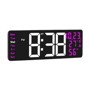 Digital <b>LED</b> Wall <b>Clock</b> 16 Inch Large Screen Display Minimalist Style for Living Room or Desk Use - Product Image 4