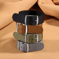Bracelet de montre intelligente en nylon respirant de haute qualité, 20 mm, boucle en acier inoxydable réglable