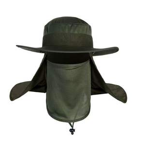 Sombrero de Pescador de Ala Ancha para Hombre con Solapa para el Cuello, Protección UV, para Pesca al Aire Libre, Transpirable, de Poliéster, Talla Adulto - Product Image 3