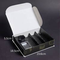 Boîte à sushi haut de gamme personnalisée avec compartiments et porte-sauce, plateau de service en papier kraft pour plats à emporter