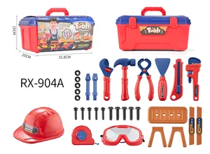 Kit de réparation en plastique de jeu de jouet éducatif pour enfants mallette de transport ensemble de boîte à outils de jeu de simulation de jouet