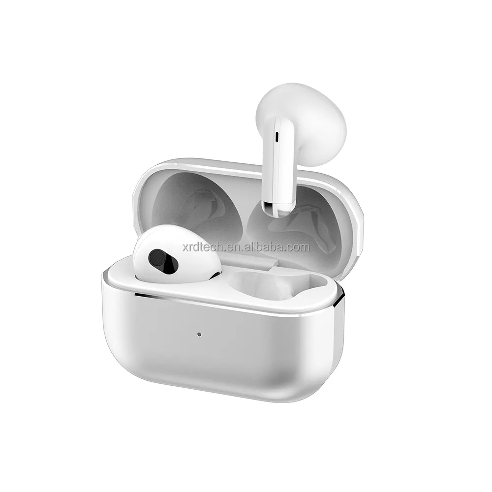 Earphone logam nirkabel 250mAh, earbud TWS desain ringkas ergonomis