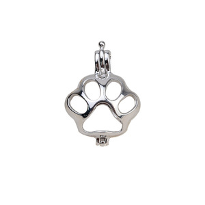 Colgante de Plata S925 con Forma de Pata de Gato para Mujer, Soporte para Joyería de Perlas DIY, Material Oro Rosa 1821 - Product Image 5