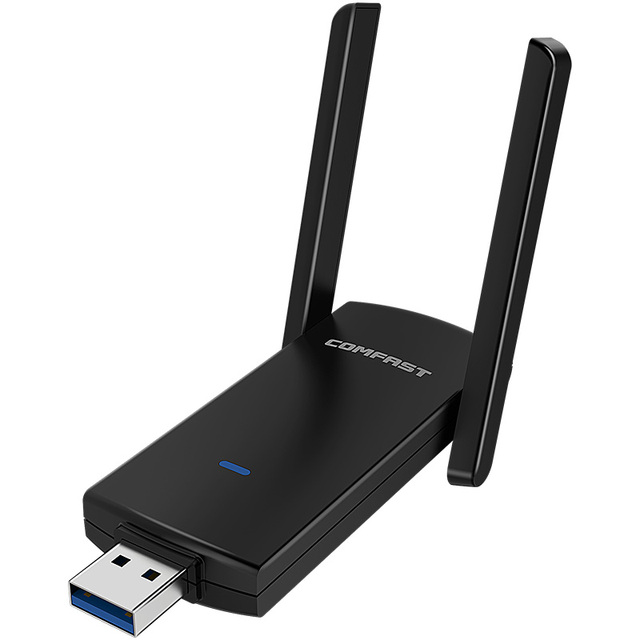 COMFAST CF-924AC V2 Dual Band 5.8GHz 1300Mbps USB3.0 External High Power WiFi Adapter Card with Ethernet for Laptop-Stock