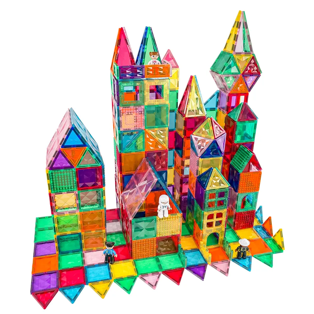 108PCS 3D Magnet Tiles Educational STEM Toys Magnetic Tiles Building Blocks Set For Kids Boys Girls