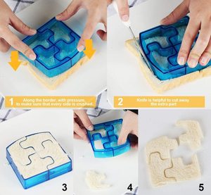 Tagliabiscotti a Forma di Sandwich, Stampi per Biscotti a Forma di Cuore, Farfalla, Stella, Dinosauro, Elefante, Ottimi per il Pranzo Scolastico e la Cottura Domestica - Product Image 5