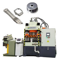 Presse à poinçonner hydraulique à quatre colonnes et trois poutres, commande CNC servo PLC, machine à poinçonner les pièces d'or, d'argent et de cuivre, haute performance