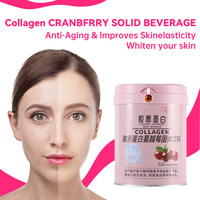 Collagène hydrolysé en poudre de canneberge, boisson supplémentaire de collagène pour la beauté de la peau et anti-âge