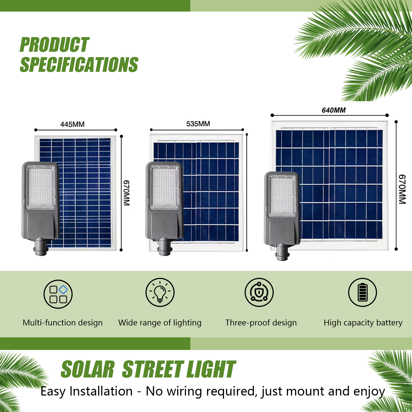 Split Solar Street Light 100W LED IP66 Waterproof with LiFePO4 Battery and Aluminum Alloy for Main Road All-in-Two · image 6