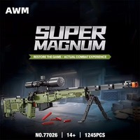 Mould King 14010 Senapan Sniper AWM Militer Perang Dunia II untuk Anak-anak, Mainan Model MOC, Kado Ulang Tahun, Set Blok Bangunan