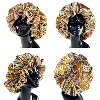 Bonnet de Nuit Extra Large en Soie et Satin Réversible Double Couche Élastique de Haute Qualité pour Femmes