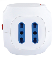 Multiprise italienne avec 3 ports USB, 1 type C + 2 type A, max 20W, 6 prises 10/16A bipasso