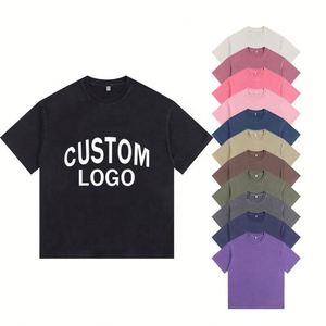 Camiseta Vintage Extra Grande para Hombre, 260 g/m², 100% Algodón, Personalizada, Estilo Urbano, Impresión Serigráfica, Transpirable, Ecológica, Tallas Grandes - Product Image 1