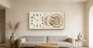 Reloj de Pared Islámico Moderno, Estilo Antiguo, Cristal y Porcelana, Diseño de Naturaleza Muerta, para Sala de Estar, Hogar, para Creyentes - Product Image 4