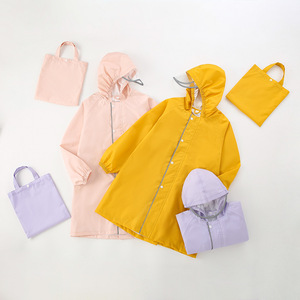 Vêtement de <span class=keywords><strong>pluie</strong></span> pour enfants écologique, imperméable, en polyester taffetas, revêtement en PU, veste légère, imperméable, housse de <span class=keywords><strong>pluie</strong></span> - Product Image 3