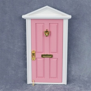 1:12 Rumah Boneka Rumah Boneka Mebel Mini Diy Model Adegan Mikro Pink Spire Pintu Warna Kotak Surat - Product Image 3