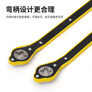 Llave de trinquete métrica hecha a medida de acero 45, tipo gancho de un solo extremo, herramienta de reparación de neumáticos, origen Shandong - Product Image 2