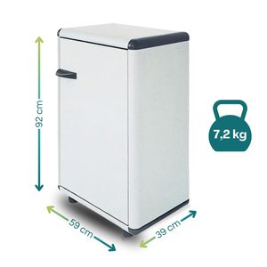 Armoire à bouteilles de gaz en PVC gris 59x39x92 cm, 1 porte, poignée, pieds antidérapants, rangement extérieur - Product Image 3