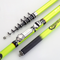Set joran pancing serat karbon 3.6m, tongkat pancing pantai ringan 73g kekerasan No.3 untuk memancing ikan karper bagian pendek
