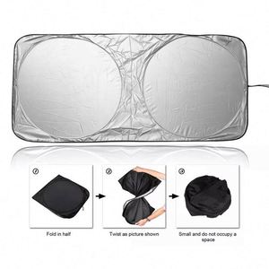 Custom Logo Foldable Car Windshield Sun <b>Shade</b> Front <b>Window</b> Visor Cover for Auto Dealership Giveaways - Product Image 4