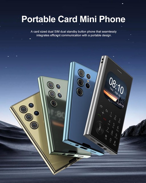 Mini V8 Feature Phone 2G GSM Network Dual SIM Standby Magic Voice Blacklist Small Button Pocket MobilePhone Backup Device Design