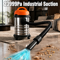 Aspirateur balai électrique autotracté eau et poussière 3000W, aspiration puissante 24,6 kPa, bac de 35L, pour usage domestique, commercial et lavage de voitures