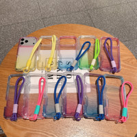 IVYMAX Coques de téléphone transparentes 3-en-1 colorées et élégantes, protection intégrale 360, accessoires en gros pour iPhone 18 17 16 Pro Max