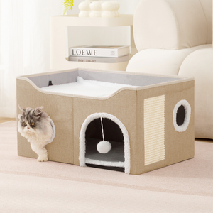 Fabrik-Großhandel Moderne Anpassbare Faltbare Aufbewahrungsbox Rechteckige Haustierhütte für Katzen und Hunde Ganzjährig Nutzbar Wohnzimmer Schlafzimmer - Product Image 4