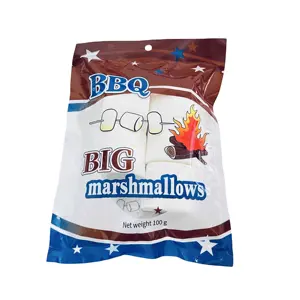 Best selling Sweet Yummy big BBQ marshmallow Sandwich Cotton candy wholesale good quality White Marshmallows