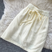Ensemble haut ample à manches longues et mini-jupe taille haute pour femme, style coréen, idéal pour l'automne