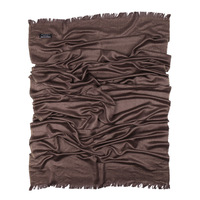 Vente en gros Foulard en soie pour dames Hijab Châle monochrome à franges en filigrane double face Hijab scintillant doré à paillettes