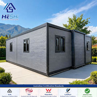 Maison préfabriquée extensible de 78 m² (40 pieds) conforme aux normes australiennes, unité d'hébergement routière pour motel, 5 chambres, villa de luxe pliable