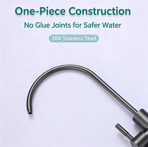 Grifo de Cocina Monomando de Acero Inoxidable 304 para Agua Potable Directa, Cerámico, Clásico, Moderno, Flexible 360 Grados, KE-6004, Montaje en Encimera - Product Image 6