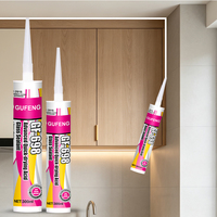 GF698 Vente directe d'usine, mastic transparent haute performance, colle silicone acide pour le collage du verre et des fenêtres