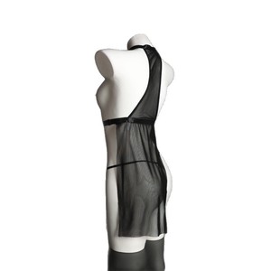 Sexy See Through Camisole Nightgown Halter Neck Backless Design Women Sleepwear Chiffon Polyester Fiber Breathable Soft 8234 - Product Image 4