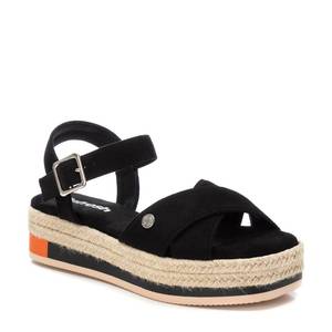 Sandales compensées noires pour femme Refresh, style espadrille, plateforme, chaussures d'été - Product Image 1