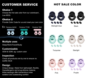 Tapones para los Oídos con Reducción de Ruido Personalizados, Protección Auditiva, Tapones de Túnel Auditivo Insonorizantes, Tapones Reutilizables para Dormir Tranquilo - Product Image 6