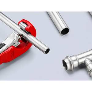 Cortatubos de trinquete Knipex TubeX para cobre, latón y acero inoxidable, 6-35mm - Product Image 1