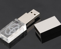 Unidad Flash Usb con logotipo personalizado, luz Led transparente, gran oferta