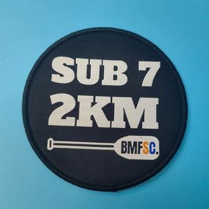 Custom Woven Clothing Labels Good Price Adhesive Backing Cap <b>Embroidery</b> Badges Designer Jeans Woven Patches - Product Image 2