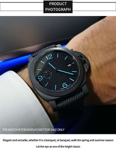 <span class=keywords><strong>Bracelet</strong></span> de <span class=keywords><strong>montre</strong></span> en Nylon et Fiber de carbone, en cuir, noir, pour <span class=keywords><strong>Panerai</strong></span>, <span class=keywords><strong>Bracelet</strong></span> Pam1661/441, accessoires pour hommes, 24mm - Product Image 6