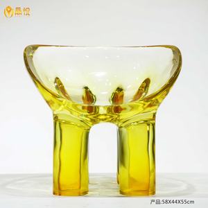 JingYue mobilier moderne de luxe transparent en résine personnalisé chaise éléphant artificielle ornement sculpture artisanale - Product Image 4