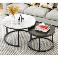 Table basse moderne en bois Tables basses extensibles convertibles en marbre Meubles de salon texturés