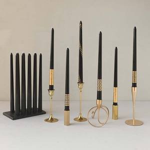 Nuovo Set di arrivo di 4 Set regalo di candele coniche alte senza fumo con motivo <span class=keywords><strong>Artdeco</strong></span> a bastoncino lungo - Product Image 2