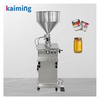 Machine de remplissage pneumatique verticale à vanne à boisseau sphérique Modèle 10-1000 pour sauces, pâtes, miel, piment, ketchup et liquides visqueux – Haute Précision