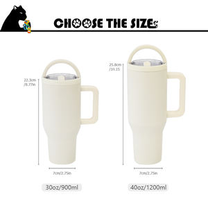 Logo personnalisé gobelet tasse à café isotherme à double paroi tasse de voyage à café sous vide tasse thermos en acier inoxydable 30oz 40oz gobelet avec poignée - Product Image 3