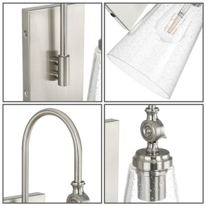 Appliques murales modernes <span class=keywords><strong>de</strong></span> chevet d'hôtel réglables d'intérieur Appliques murales en verre pour vanité Appliques murales d'intérieur à LED pour chambre à coucher - Product Image 6